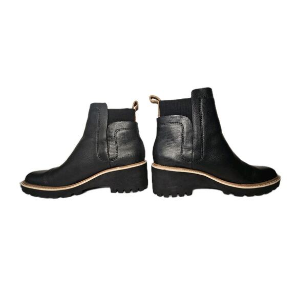 Dolce Vita Women's Huey Chelsea Boot Black Leather 9.5 M Ankle Booties Pull On - Picture 7 of 9